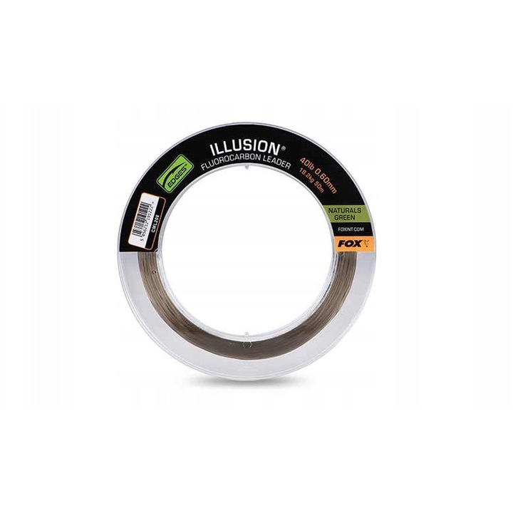 Leader fluorocarbon Fox Illusion 40lb 50m verde natur