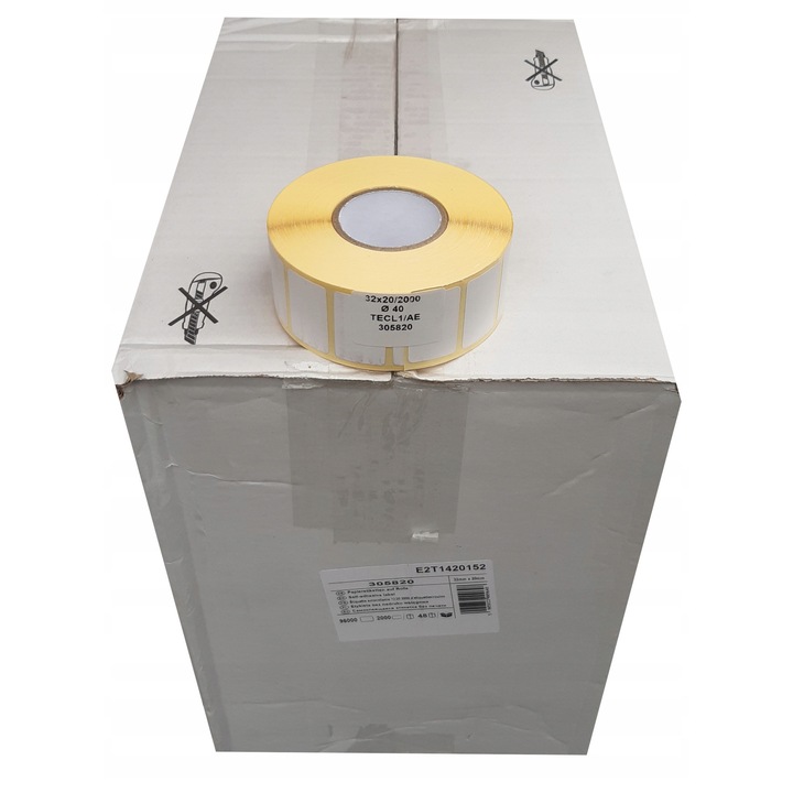 Set 48 etichete termice autoadezive Dalpo 32x20mm, alb, BPA FREE