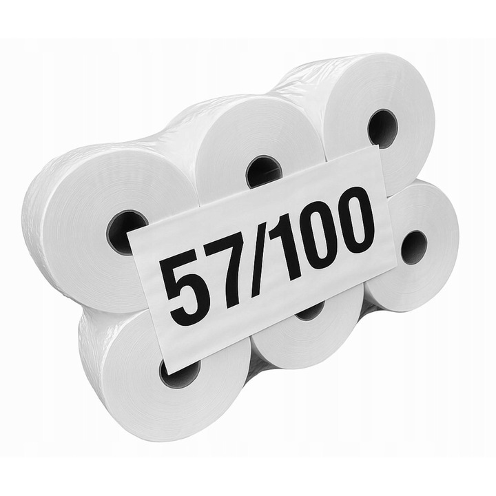 Rola termica BIUMAX 57x100mm, set 6 bucati, hartie de calitate superioara, fara BPA