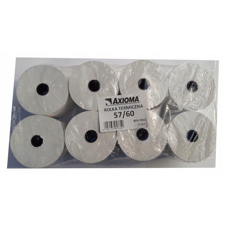 Rola termica, 57x60m, 8 bucati, alb, BPA FREE