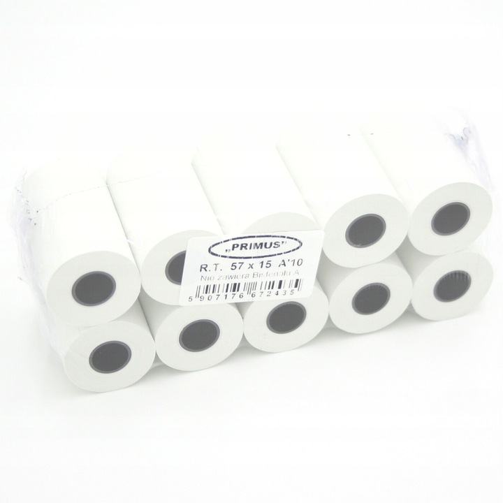 Rolki termice 57mmx15m, set 10 bucati, fara Bisfenol A