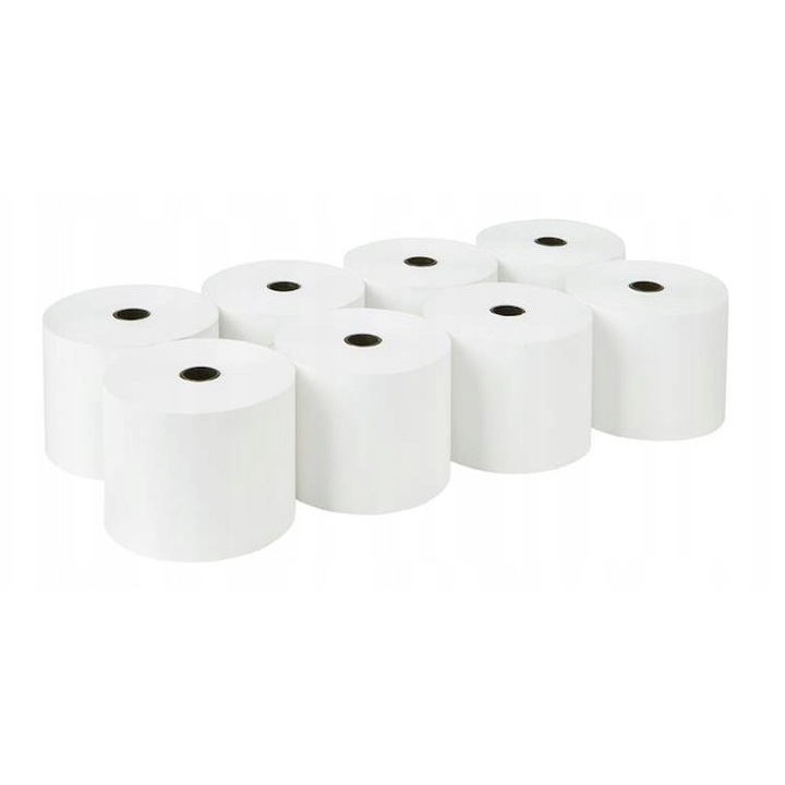 Rolki termice Papirus II 57x60mm, set 8 bucati, fara BPA, pentru case de marcat si imprimante fiscale