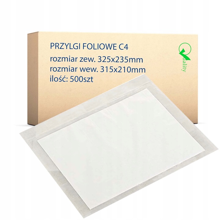 Plicuri transparente C4 set 500 bucati, folia LDPE, 229x324mm