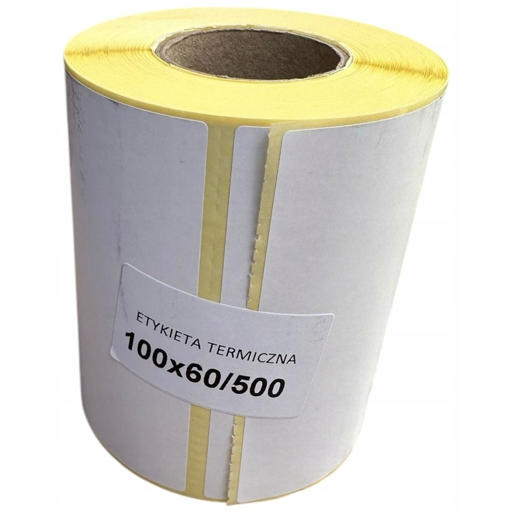Etichete autoadezive termice set 100x60mm, 500 bucati, alb, perforate