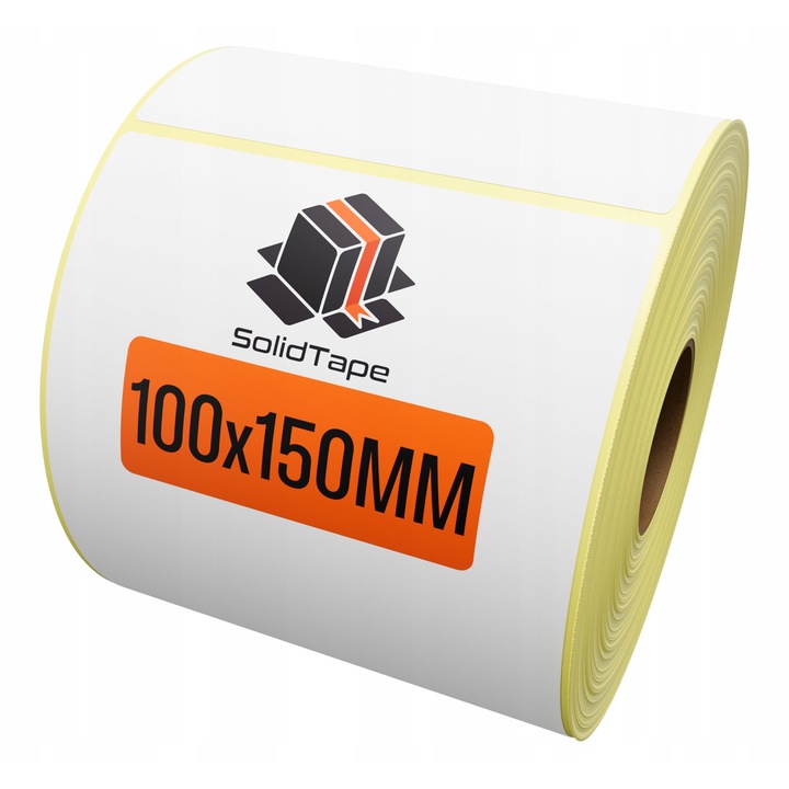 Etichete autoadezive, 100x150 mm, 500 bucati, alb, SolidTape