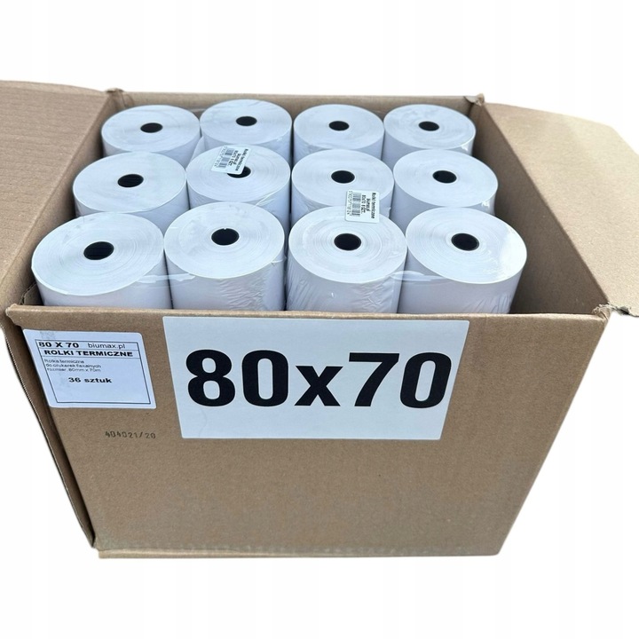 Rola termica BIUMAX 80mm x 70m, set 36 bucati, fara BPA