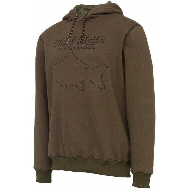 Hanorac Prologic Mega Fish, kaki, bumbac-poliester, broderie crap mare, 2XL INTL