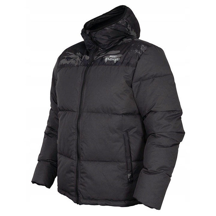 Geaca sport matlasata barbati Fox Rage, cu buzunare, poliester, negru, 2XL INTL