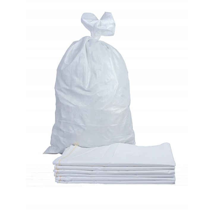 Sac polipropilenic 60x110cm, 50kg, alb, set 1 bucata