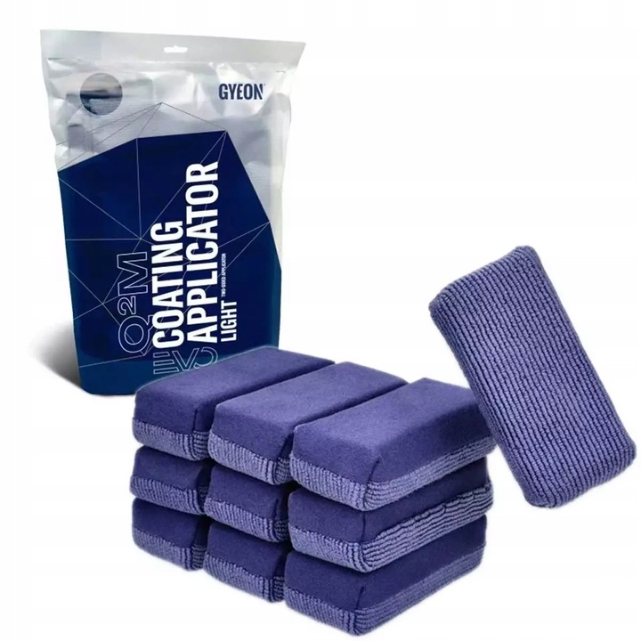 Aplikator de coating Gyeon Q2M Light, set 10 bucati, zamsz si microfibra, 10x4x3 cm