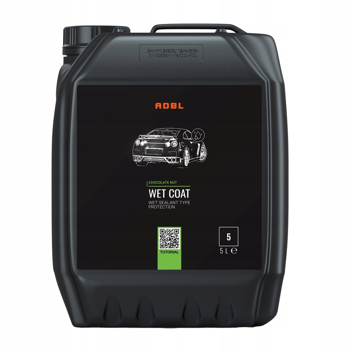 ADBL Wet Coat 5L, комплект с 1x MR RAG микрофибърна кърпа 30x30cm, 1x PET бутилка 500ml с пулверизатор, мокра защита, издръжливост 12 седмици