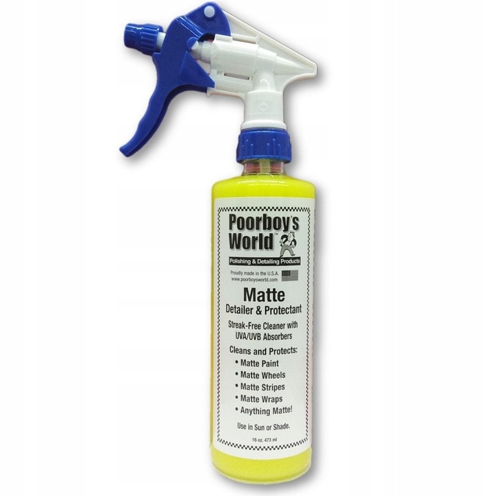 Detergent mat pentru detaliere si protectie Poorboy's World, 473 ml, 2x microfibra 30x30cm