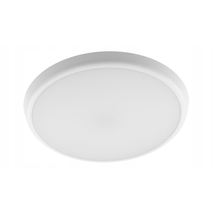 LED плафониера GTV OSAKA, 16W, 1450lm, бяла, 260x50mm, със сензор за движение, IP54