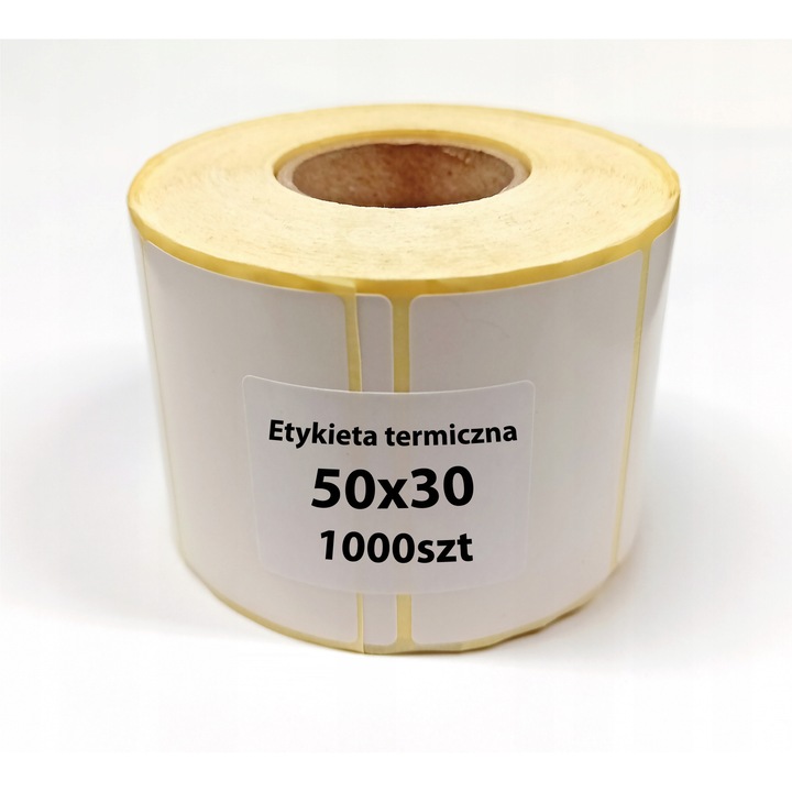 Etichete autoadezive termice set 1000 bucati, 50x30mm, alb