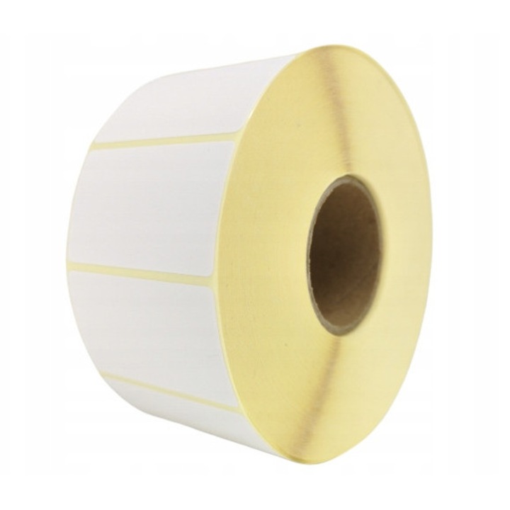 Etichete autoadezive termice APAK, 50x30 mm, set 1000 buc, alb, gilza 40 mm