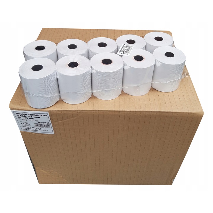 Rola termica Papirus II 57x40mm, 80 bucati, hartie de calitate superioara, BPA free