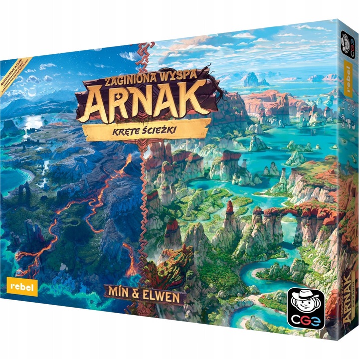 Társasjáték Zaginiona insula Arnak: Csavart kártyák, 2 oldal, 4 régészeti lap, többszínű