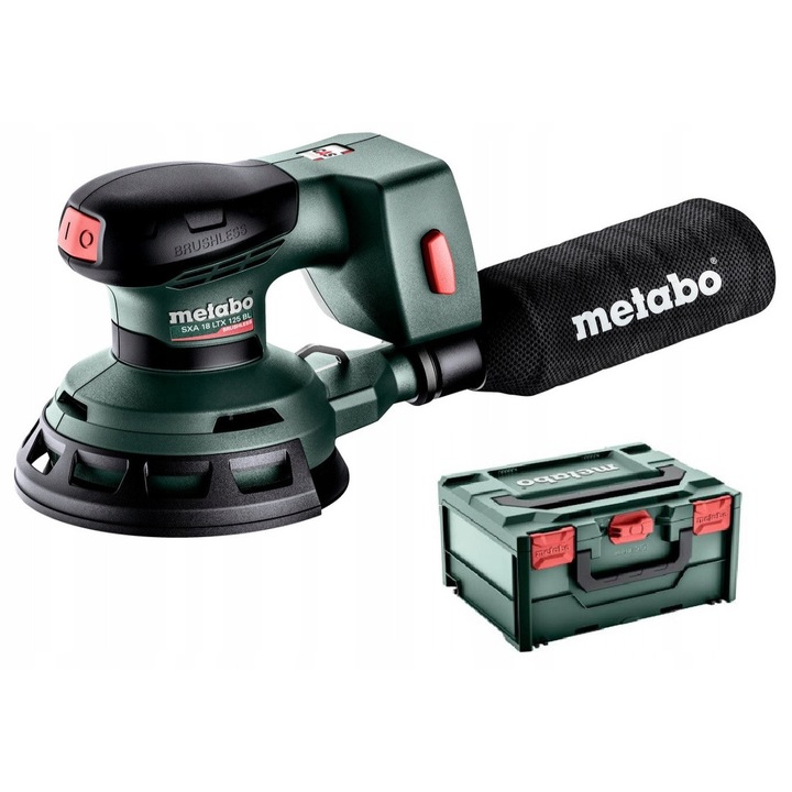 Slefuitor mimosrodal 125mm, Metabo, 18V, 1.7kg, cu valiza metaBOX