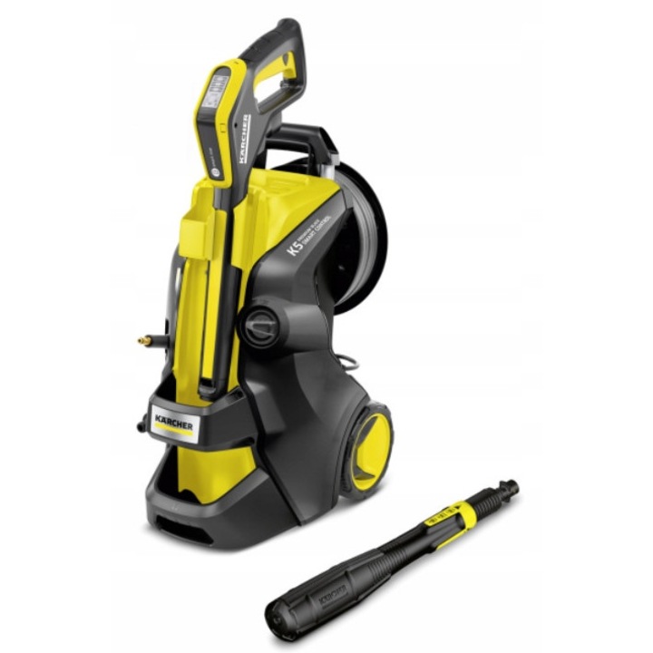 Aparat de spalat cu presiune Karcher K 5 Premium Smart Control, Bluetooth, pistol G 180 Q Smart Control, lance 3-w-1 Multi Jet, 10m, negru