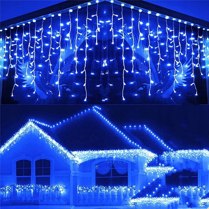 Лампички SOPLE LED 500 LED, 8 режима, бели, 19м комплект