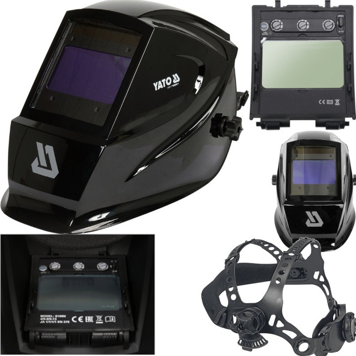 Masca de sudura Yato YT-73934, filtru autointunecare True Color, 100x60mm, protectie UV/IR, 4 senzori