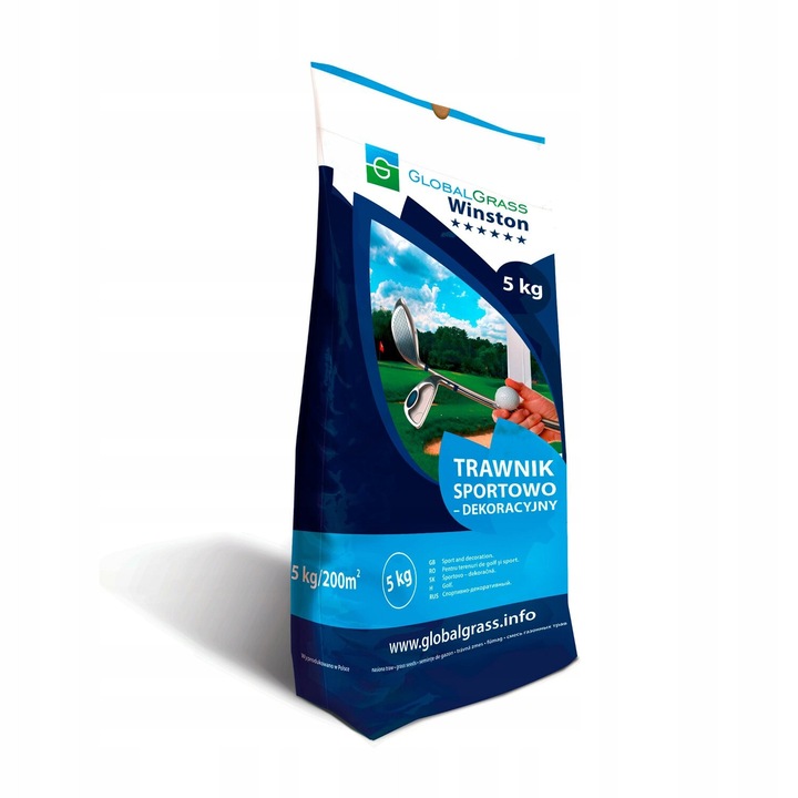 Amestec seminte gazon Winston 5 kg, decorativ-sportiv, 200 m², tip sol universal