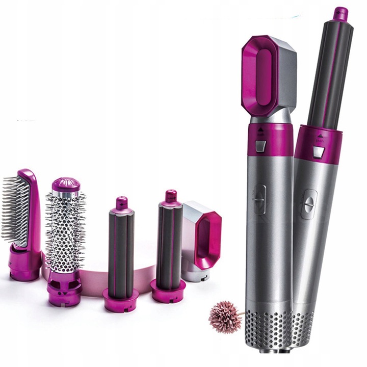 Szczotko-suszare 5w1, 5 capete interschimbabile, functie de ionizare, negru