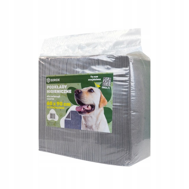 Pachet de 100 absorbante pentru animale, 60x90cm, culoare neagra