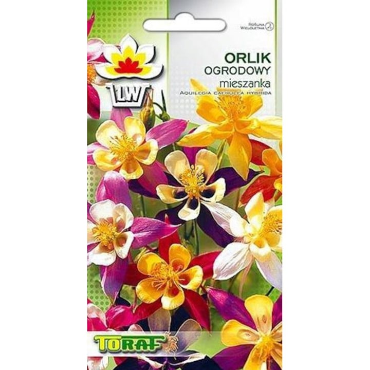 Nasiona orliki, Toraf, 0,3 g, multicolor, 50-60 cm