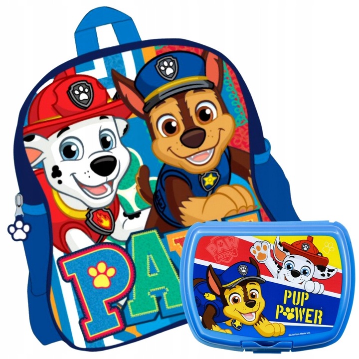 Set scolar Psi Patrol, rucsac + cutie de pranz, 27x30x11cm, multicolor