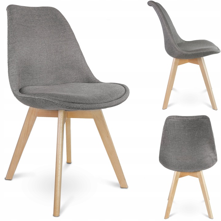 Scaun JUMI ALTA, gri, 82x49x55cm, suport 130kg