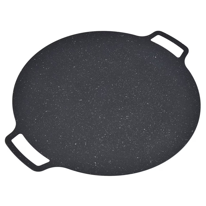 Plita Japoneza rotunda cu manere placa grill antiaderenta pluristratificata diametrul 30 cm