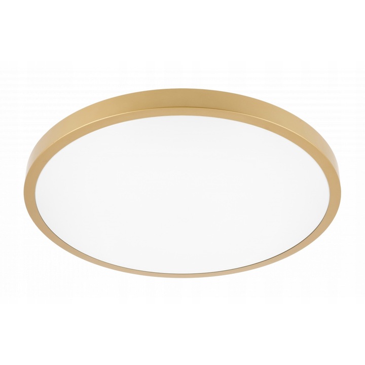 Плафониера, GTV, LED 32W, 2560lm, 3000K, 400mm IP54, златист