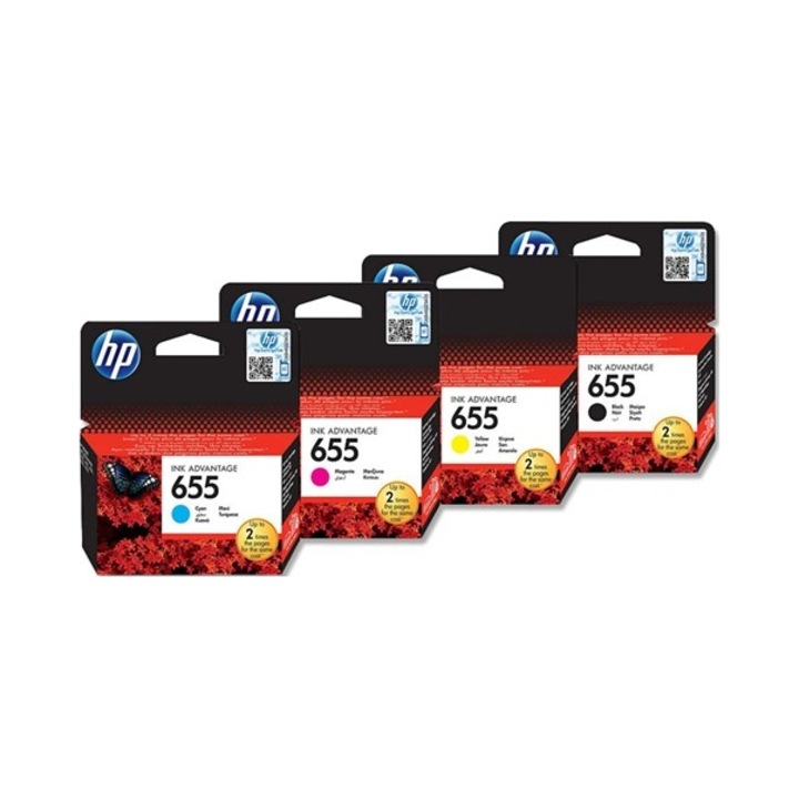 Set cartuse imprimanta HP 655, 4x ciano/magenta/galben/negru, 600x3 str, 550 str