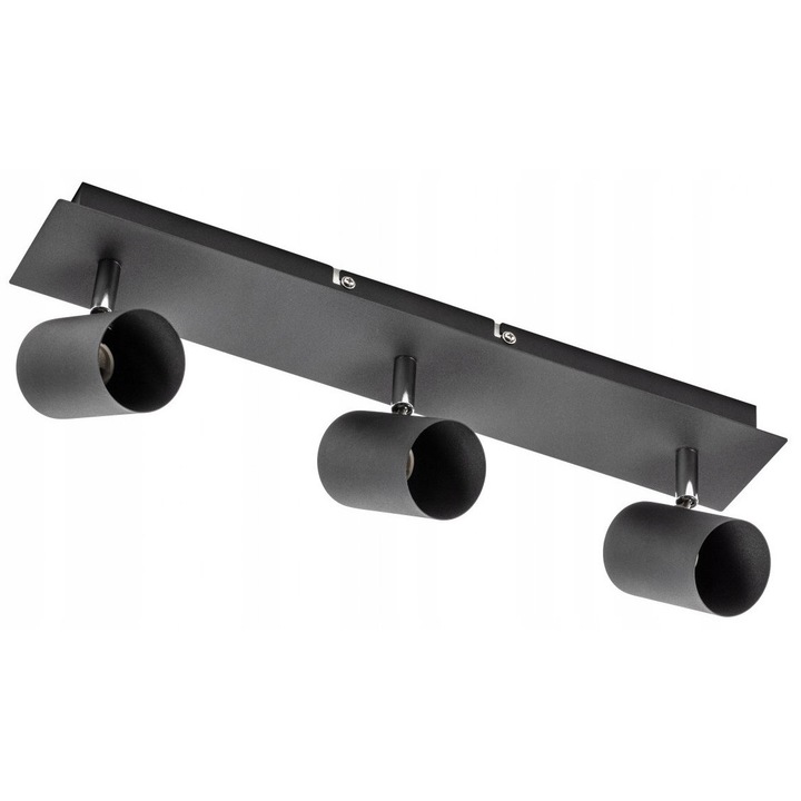 Lampa sufitowa GTV VENETO 3xGU10 20W, neagra, IP20