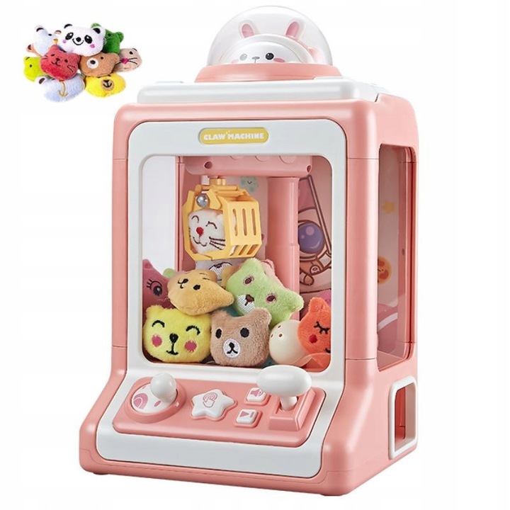 Automat de extragere a jucariilor, 28,5x23x35,5cm, albastru, set cu 2 jucarii astronaut, 20 plusuri, 20 oua de plastic cu jucarii