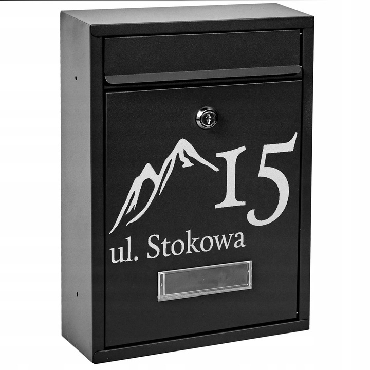 Cutie postala MTEC RIB, otel galvanizat, rezistenta la intemperii, neagra, 32x21,5x9cm