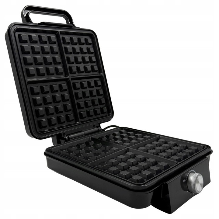 Aparat de preparat desert, 2200W, 4 gofry simultan, negru