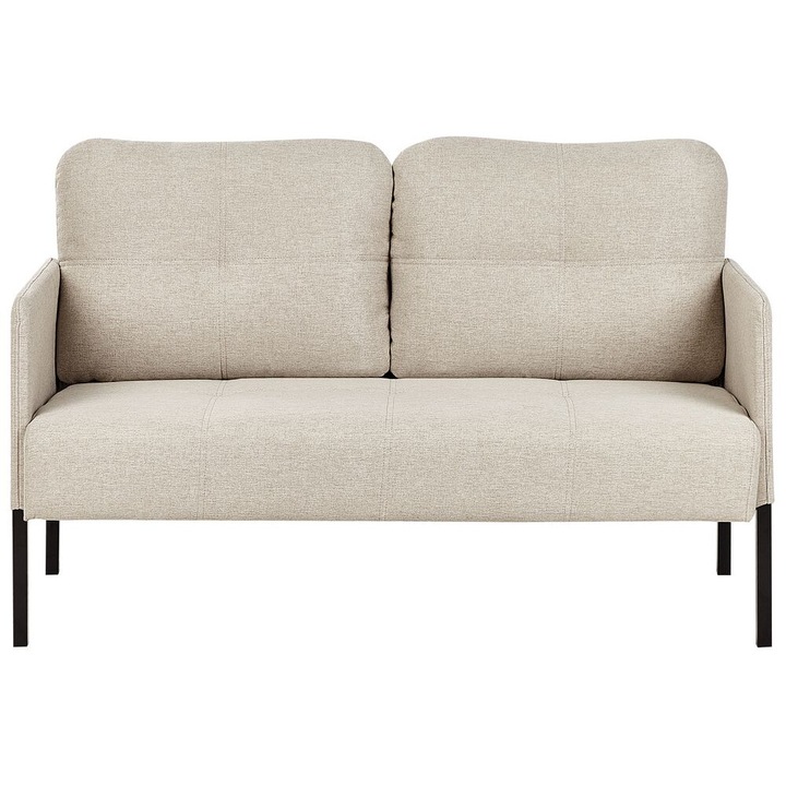 Kétszemélyes bézs kárpitozott kanapé Lahti