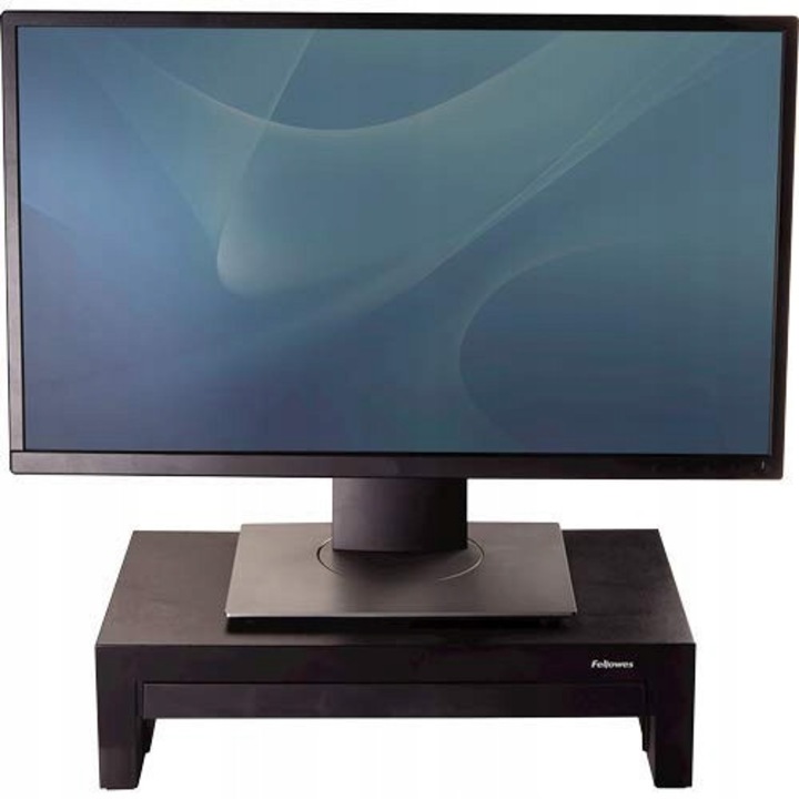 Suport monitor Fellowes Designer Suites, 3 inaltimi ajustabile, capacitate 18 kg, 11x13x15cm