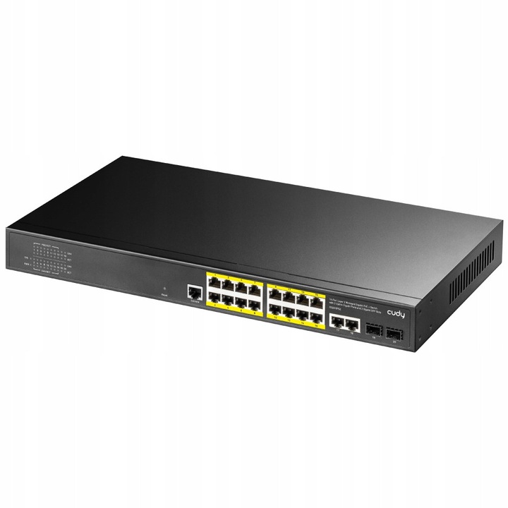 Switch Cudy GS2018PS2-200W 16-Port Gigabit L2 Managed PoE+ 200W, negru, 1U