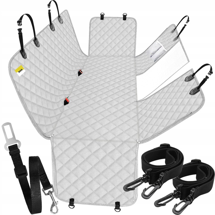 Mata de protectie pentru masina DOGGURU, 210x145cm, impermeabila, antiderapanta, gri