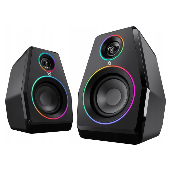 Boxe PC Defender 2.0, RGB, 10W, USB, 11.20x18.10x24.40cm