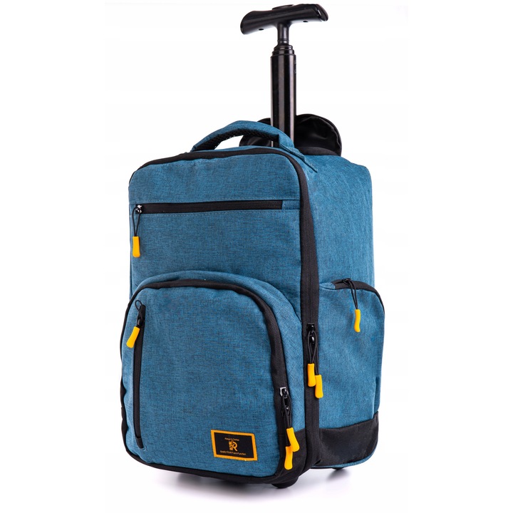 Torba de voiaj RGL pe roti, 40x30x20cm, 24L, waterproof, negru-gri