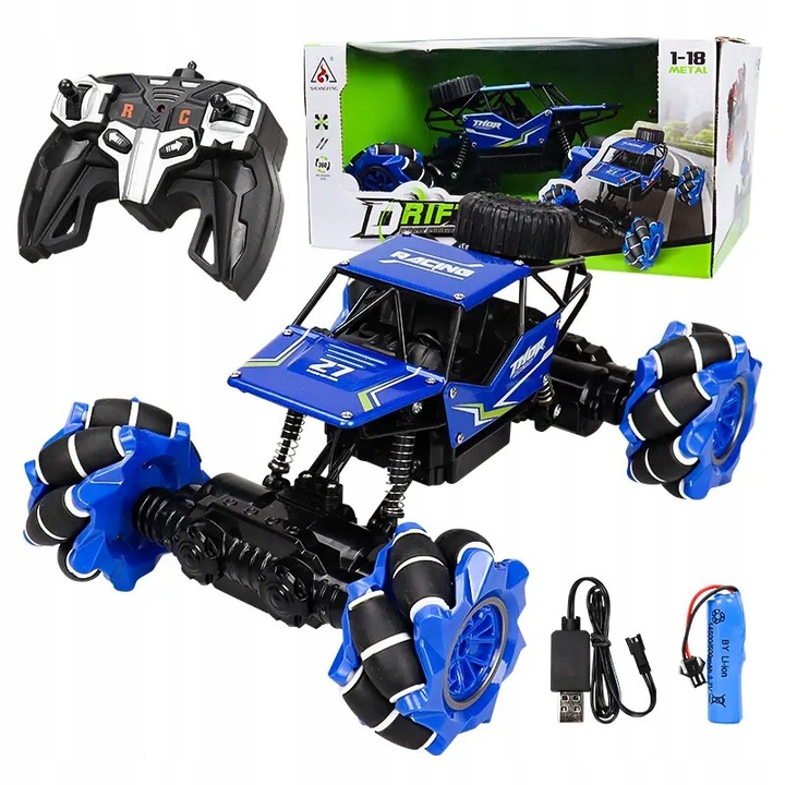 Masinuta teren 4x4, zburatoare, 360, set cu acumulator si cablu de incarcare, 2.4GHz, 40m raza de actiune