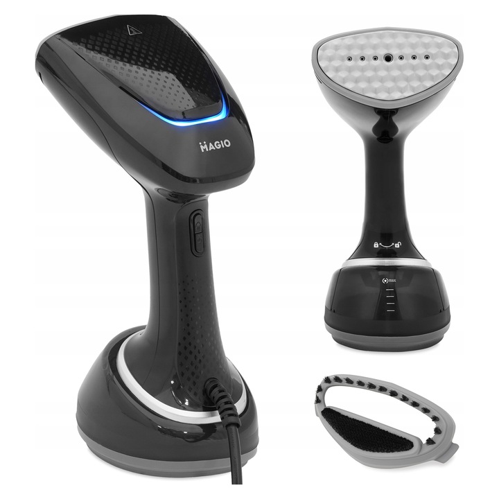 Parownica manuala MAGIO, 1700W, abur vertical, neagra