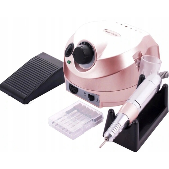 Freza pentru unghii set, Gordon, 80W, roz, 5 freze profesionale