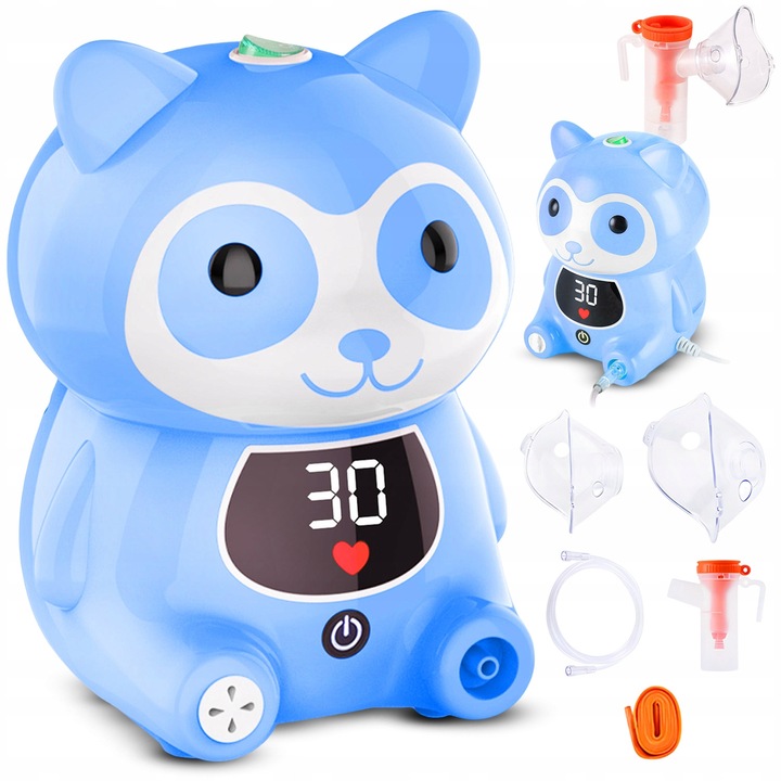 Inhalator nebulizator pentru copii, 2 masti, filtre