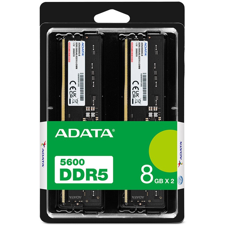 Memorie RAM ADATA 16GB (2x8GB) DDR5, 5600 MT/s