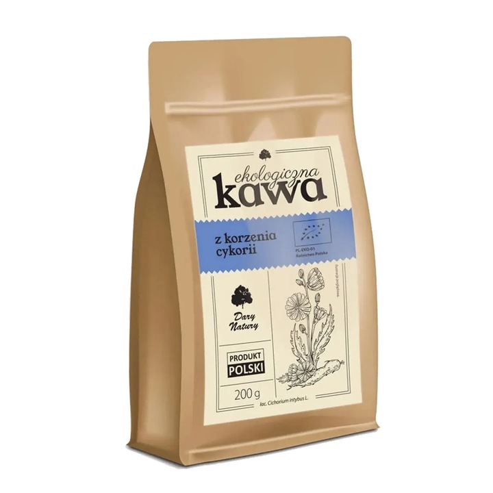 Cafea din radacina de cicoare EKO, Dary Natury, 200g, fara cofeina, prebiotica